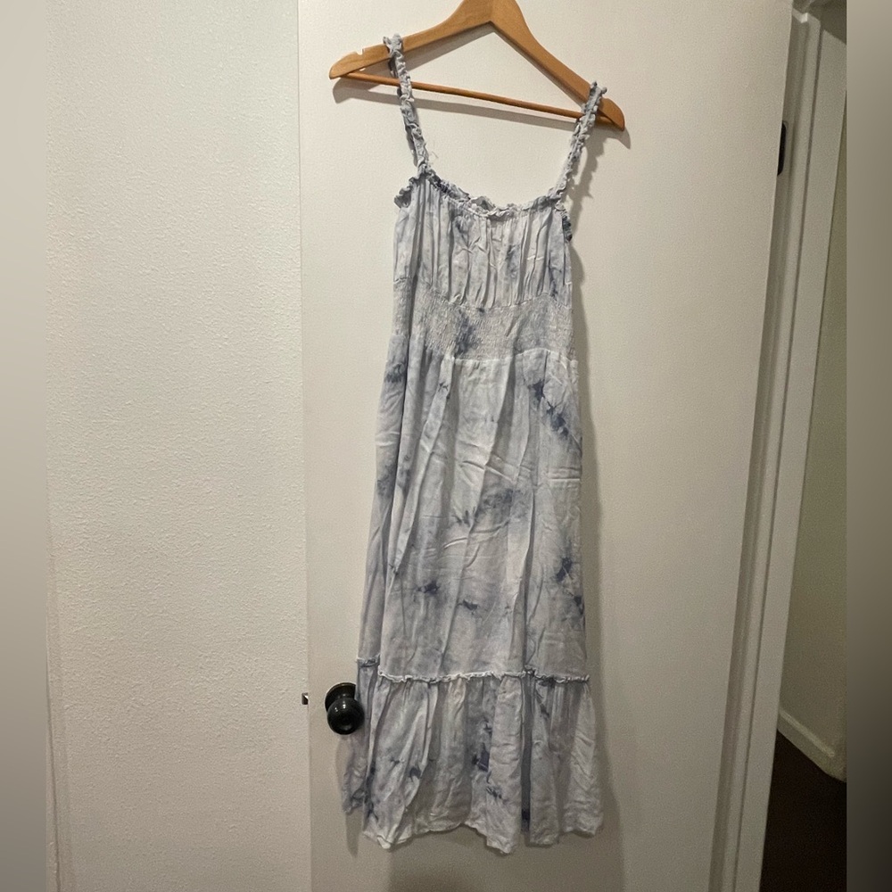 Blue‎ Tie-Dye  Lulus Maxi Dress